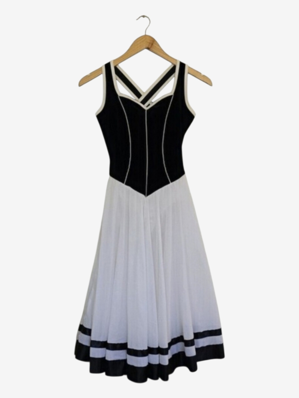 Curtain Call Black & White Ballet Style Dress Fit & Flare Size Adult Small